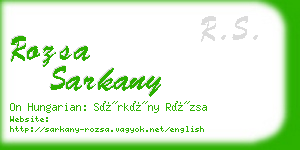 rozsa sarkany business card